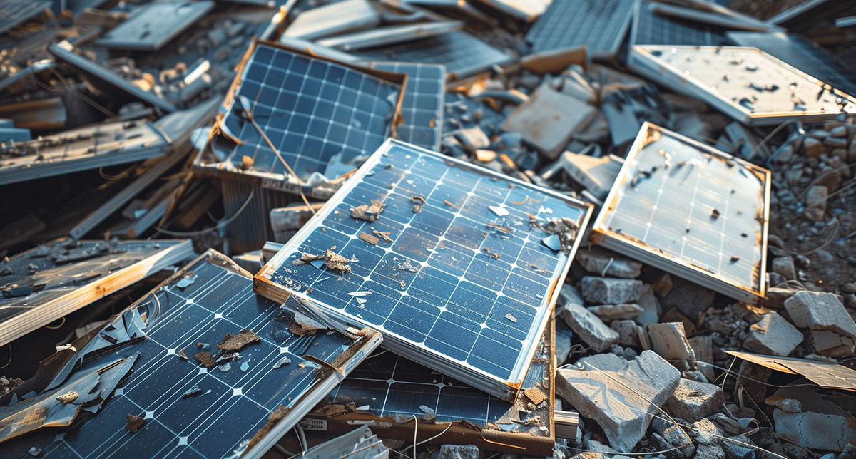 Il faut à tout prix éviter les décharges de panneaux solaires usagés.