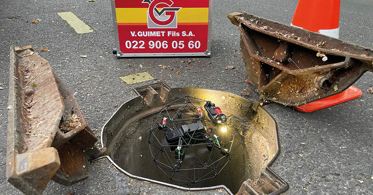 L’état des canalisations peut être contrôlé à l’aide de drones.